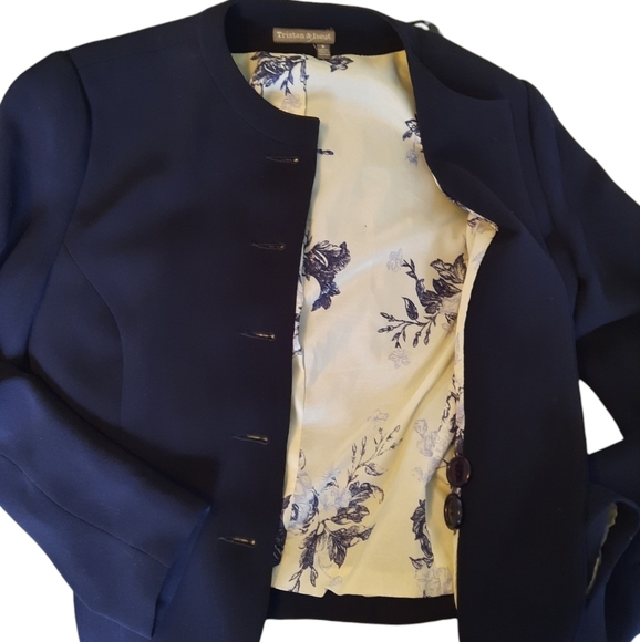 Tristan & Iseut SZ‎ 6 navy lined blazer - Picture 4 of 7